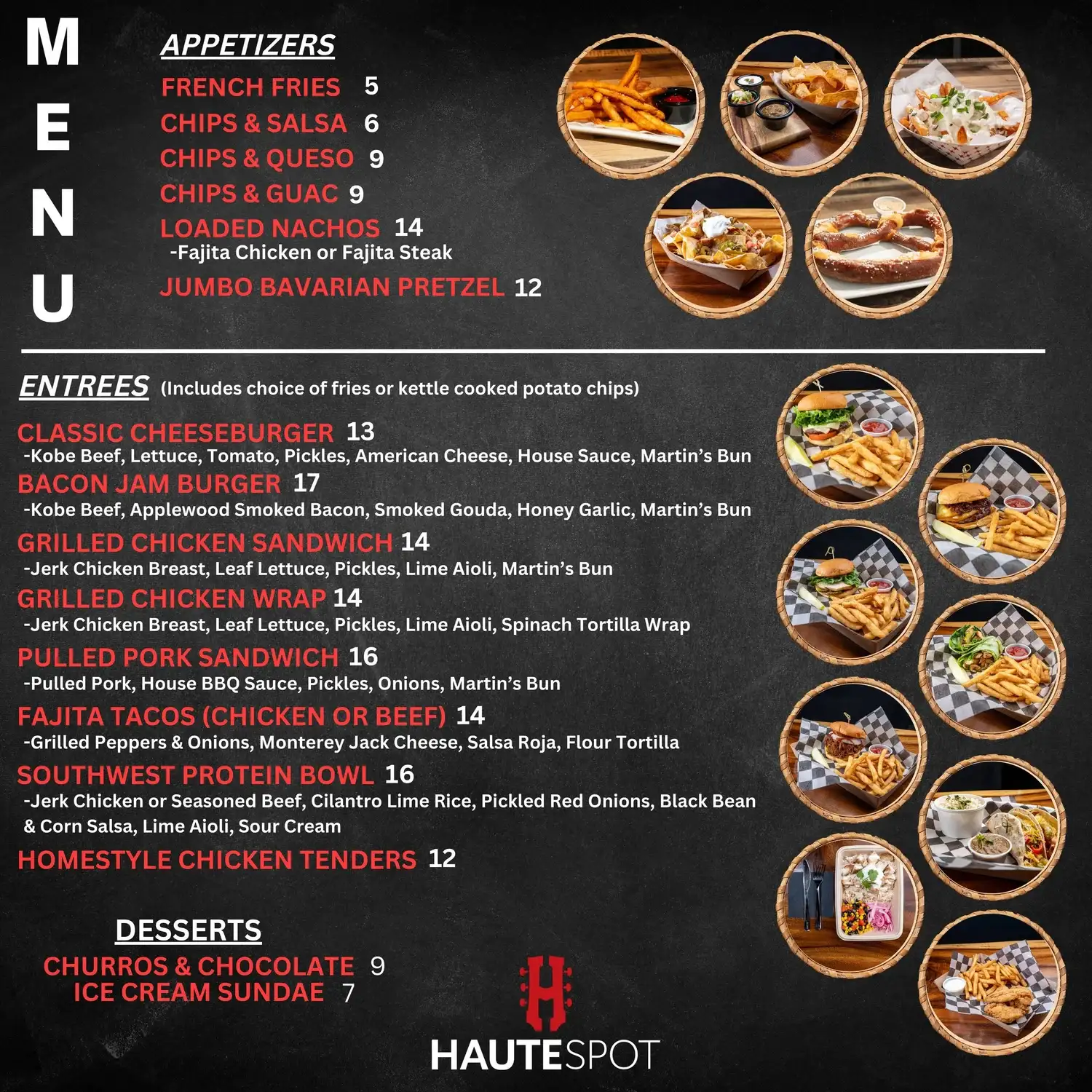 In-house catering at Haute Spot