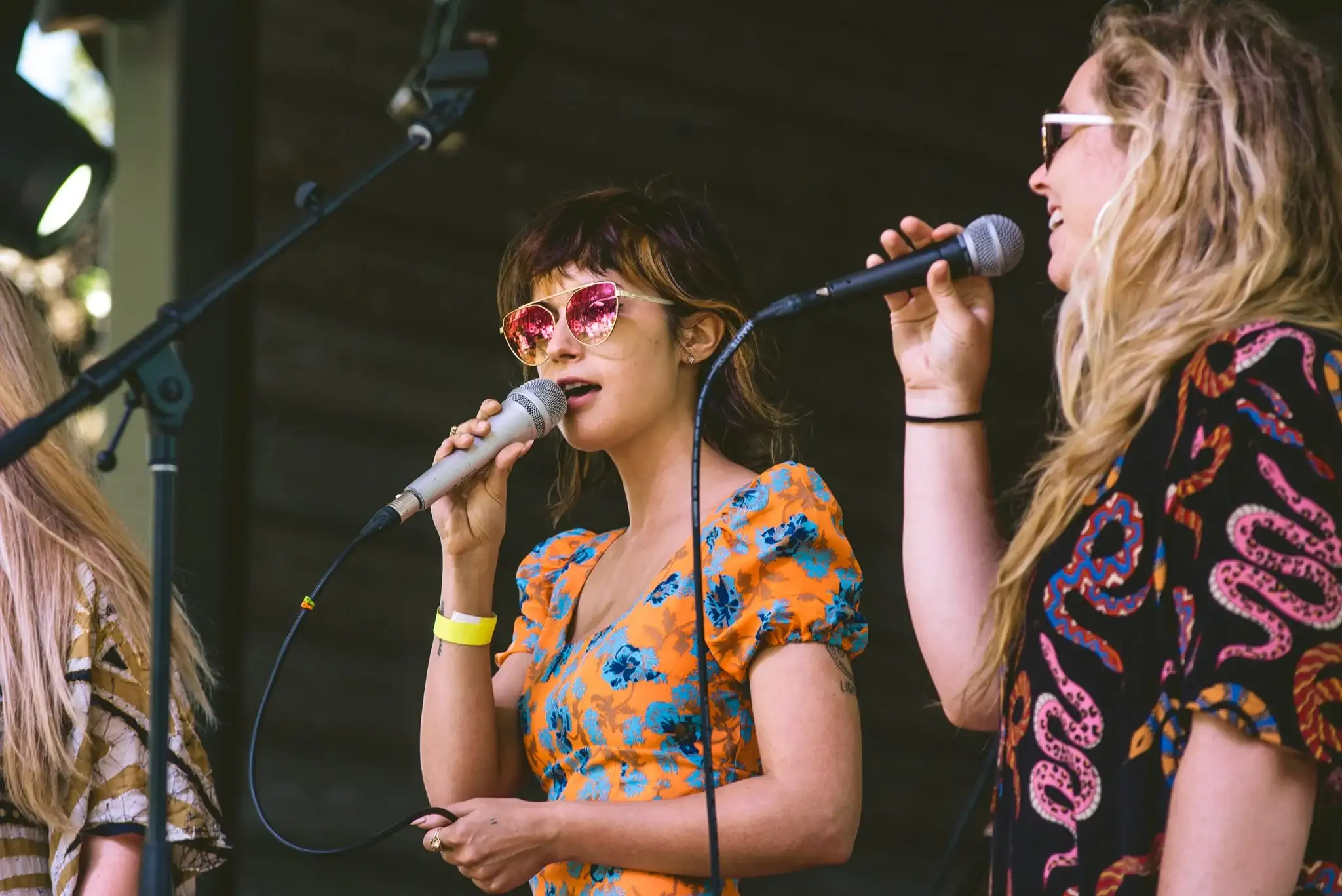 Artist performing on the Haute Spot stage